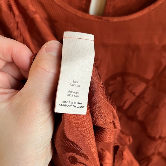 Cinq a Sept Rust Ruffle Top - Picture 4 of 7